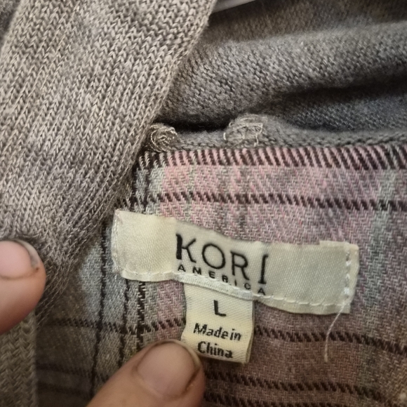 Pink and Brown Plaid Button-Up Shirt - Picture 2 of 7